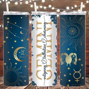 Gemini Zodiac Metal Insulated Stainless Steel Tumbler